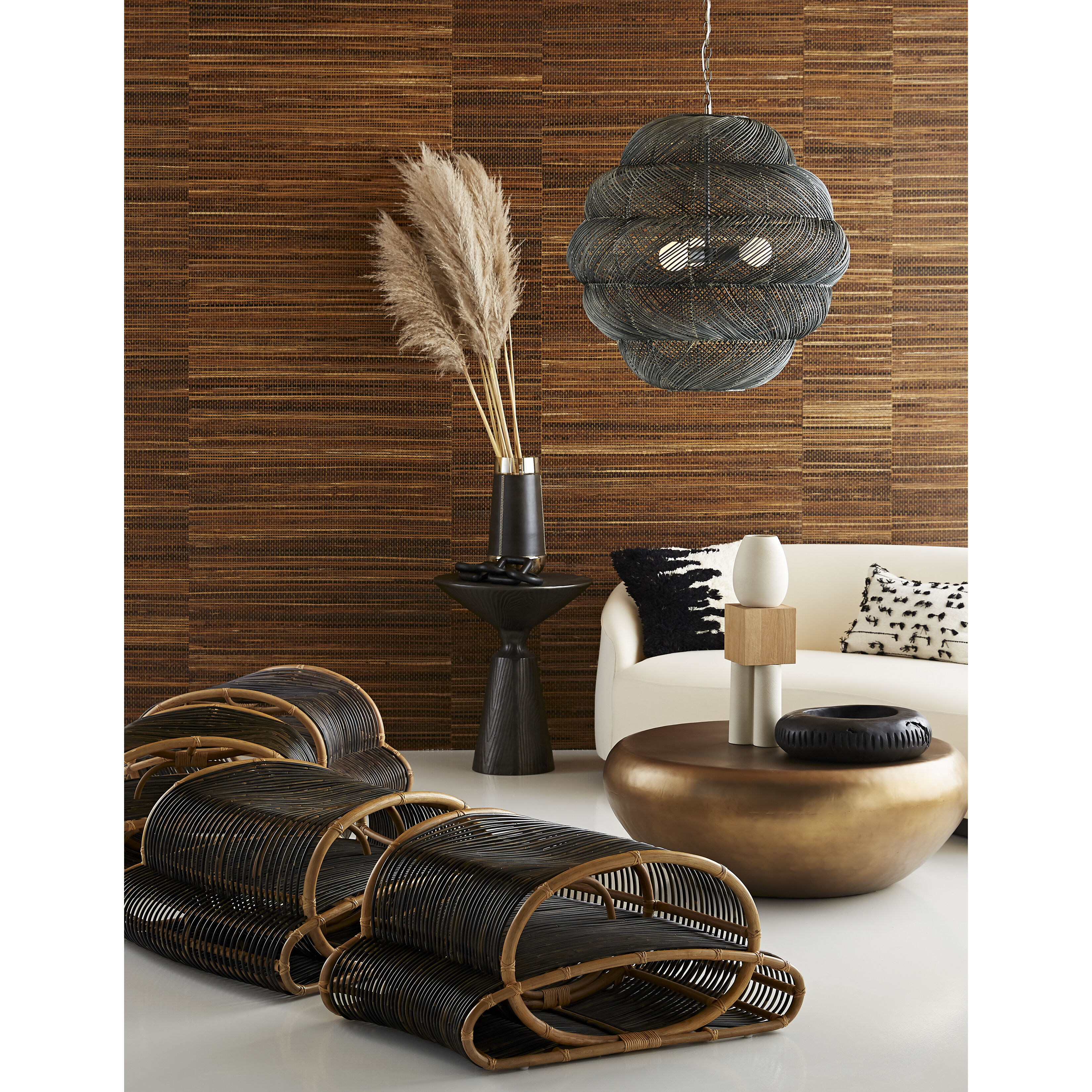 Bates 38 inch Burnt Brass Cocktail Table